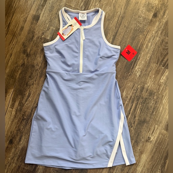 Sage Women's Size Medium Blue and White Athletic Dress With Shorts NWT - Picture 2 of 9